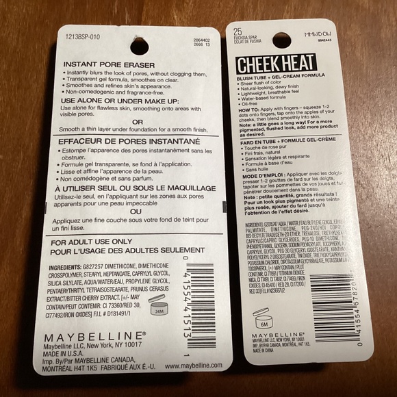 Maybelline Baby Skin Instant Pore Eraser 010 & Cheek Heat Gel-Cream Blush - Picture 4 of 4